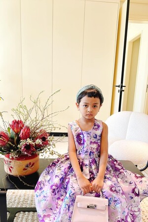 Sixdo Floral Midi Taffeta Dress For Kid