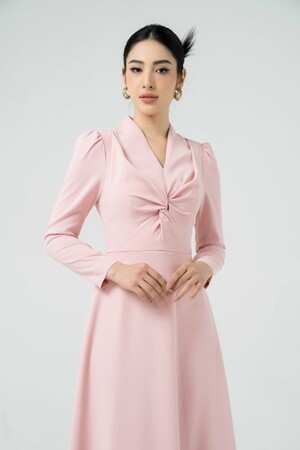 Sixdo Pink Midi Woven Dress