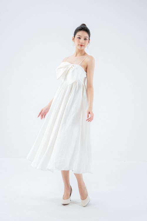 Sixdo Strappy Midi Linen Dress 1