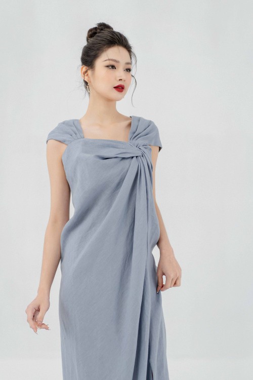 Sixdo Midi Linen Dress (Đầm freesize)