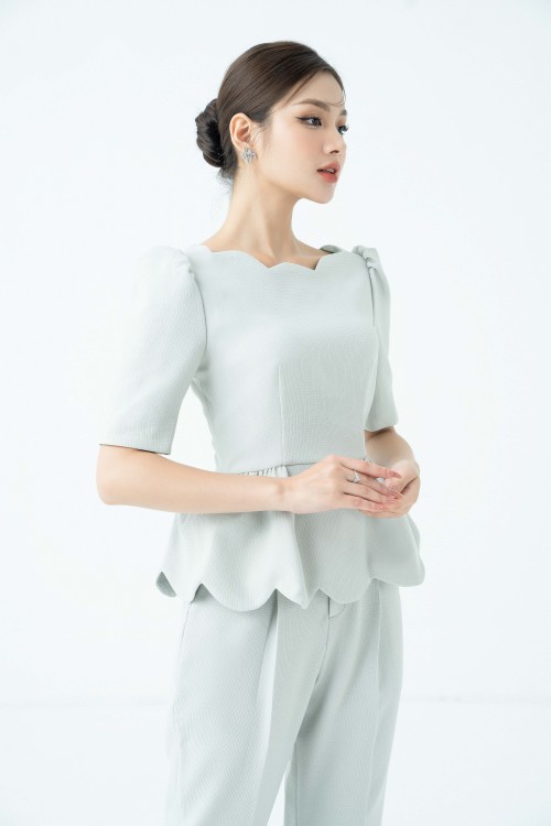 Sixdo Light Mint Raw Pants (quần nữ)