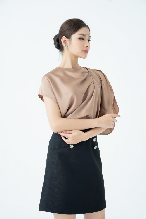 Sixdo Batwing Silk Top
