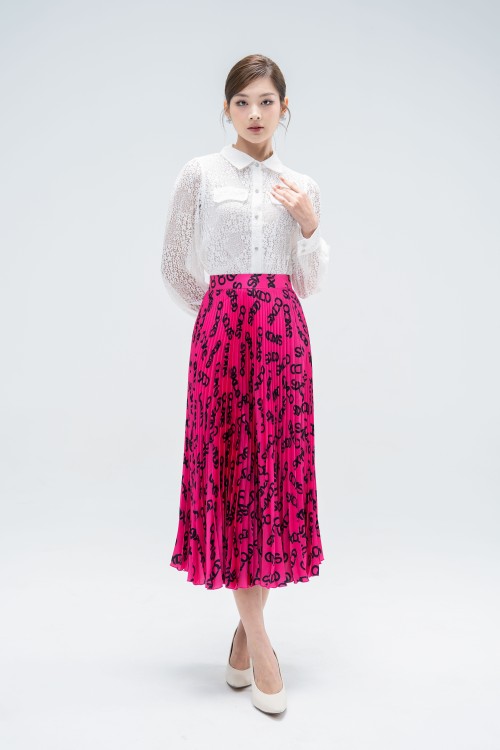 Sixdo White Floral Long Sleeves Lace Shirt