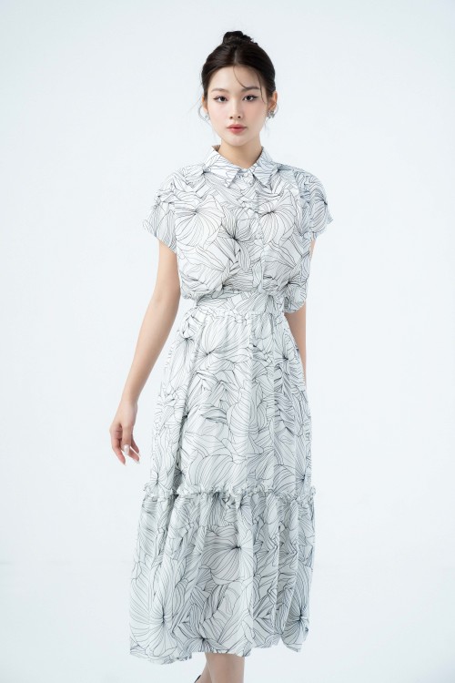 Đầm Suông Trung Niên Linh Trà TM298 Vải Voan Chiffon Cao Cấp Cho Mẹ - Váy  Fashion