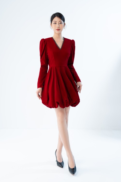 Sixdo Mini Velvet Dress