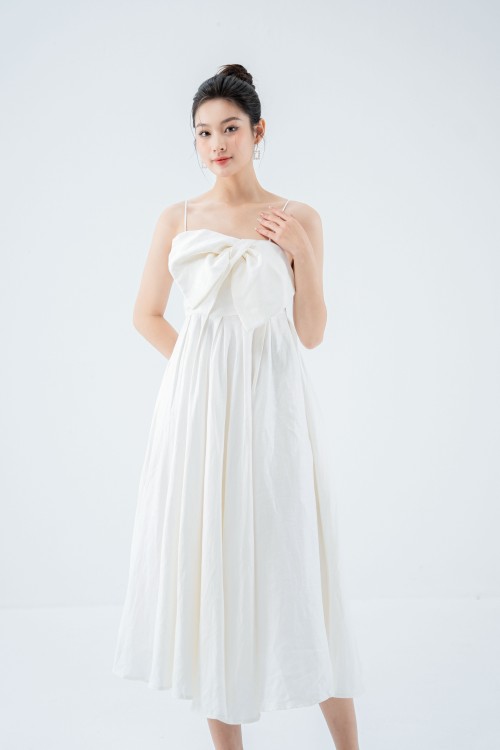 Strappy Midi Linen Dress 1