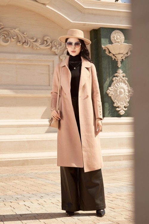 Double Breasted Long Wool Coat