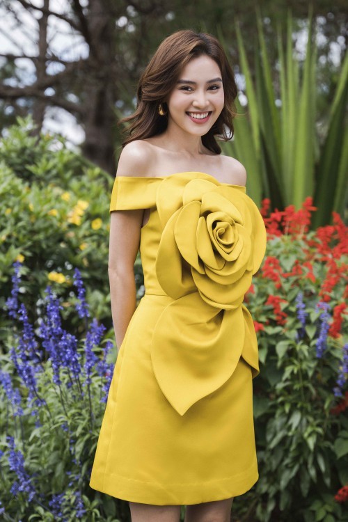 Yellow Mini Taffeta Sleeveless Dress