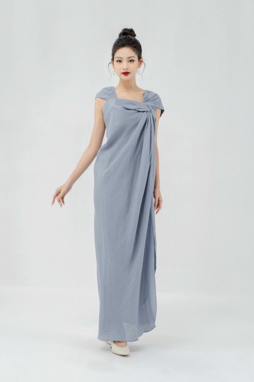Midi Linen Dress (Đầm freesize)
