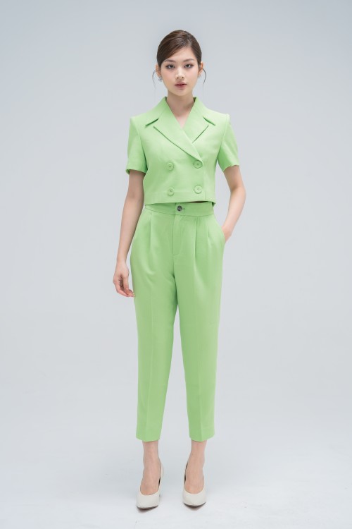 Neon Green Woven Pants (Quần nữ)