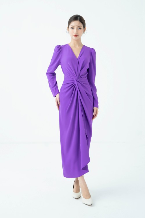 Sarong Midi Silk Dress