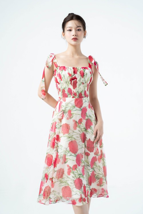 Z-Cream Carnation Midi Dress