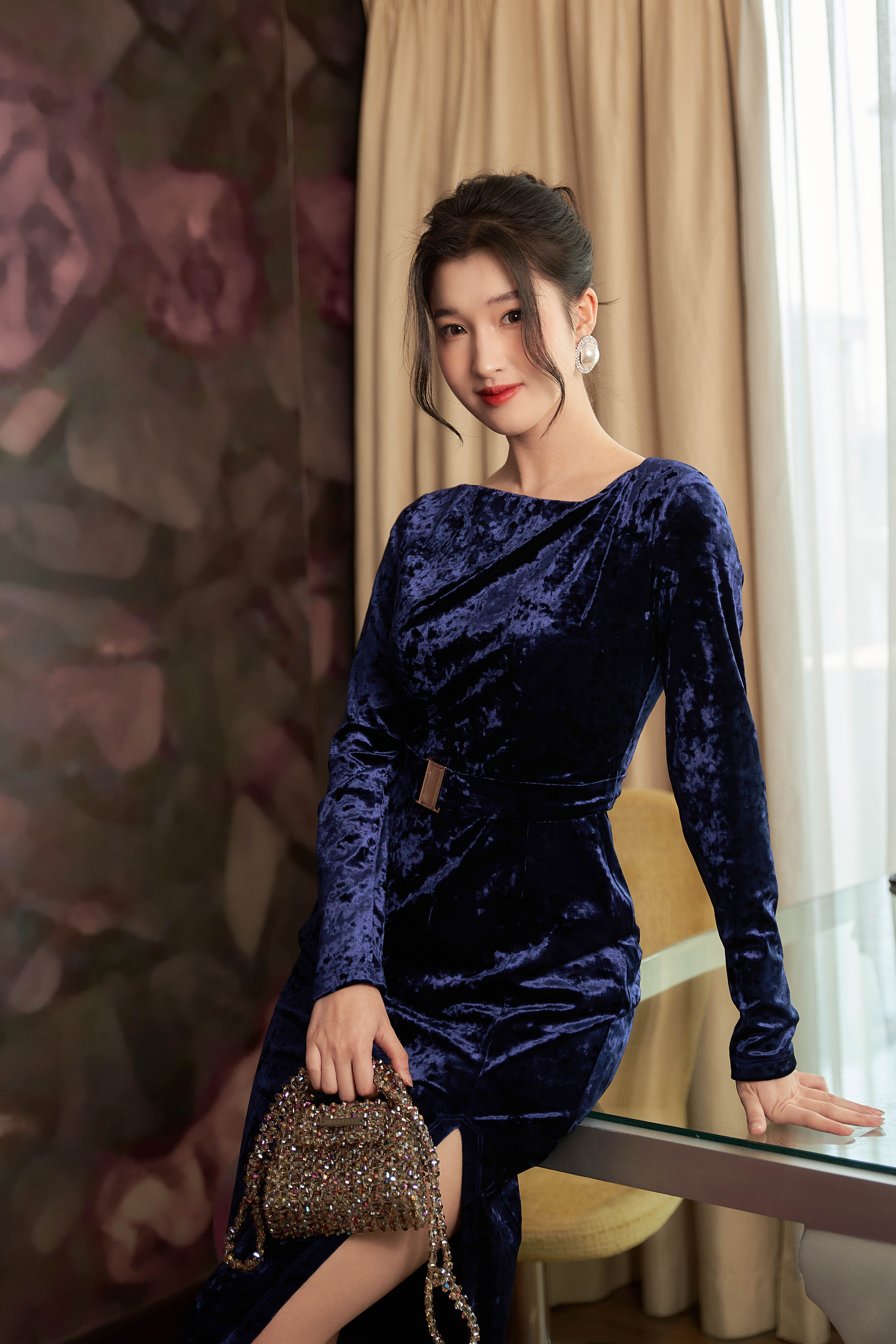 beaded evening dresses Fringed One-Shoulder Long Prom Dress Chappell Roan's Paris Fashion enhanced by a lace SCHL006990_DG Size:Child 13