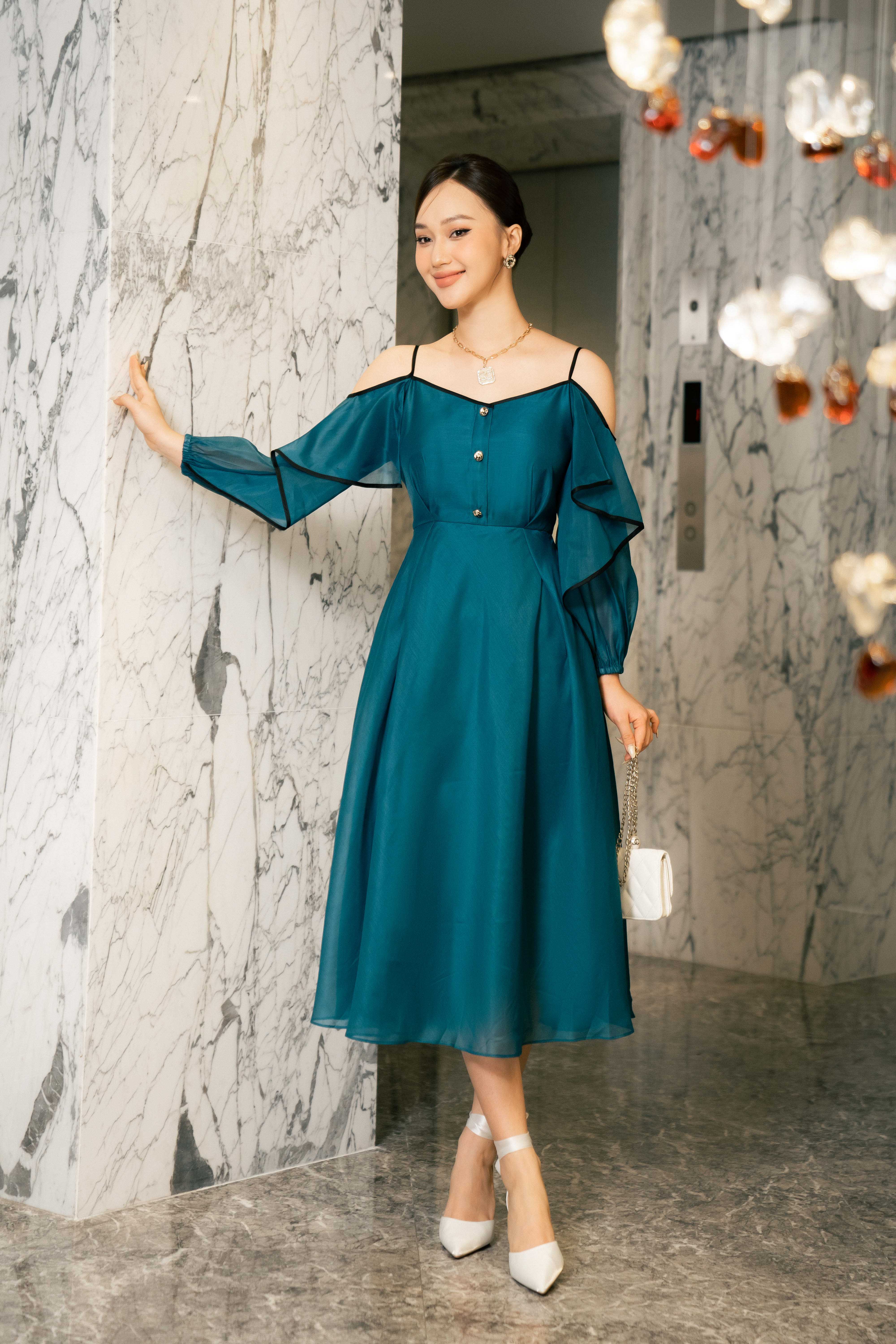 mallard green dress Preorder MOQ 5 pcs GSD3431 Mallard Ducks Green Girls Dress 6-7T main image 1