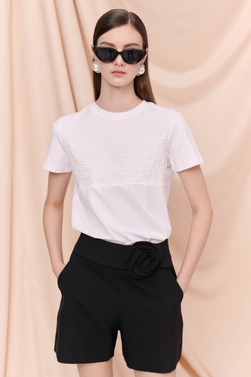 White Sixdo Embroidery Tshirt