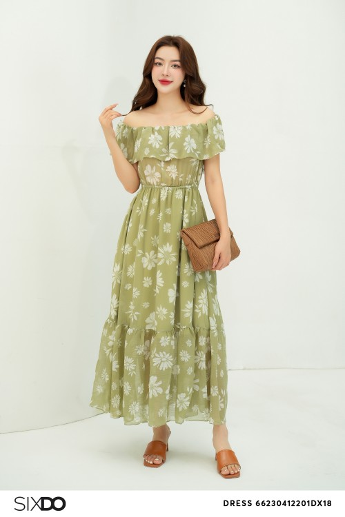 Sixdo Floral Maxi Voile Dress