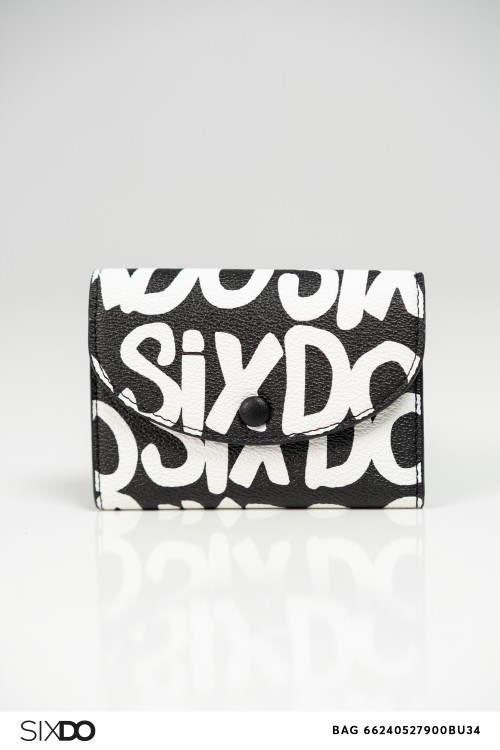 Sixdo Pattern Black & White Round Wallet