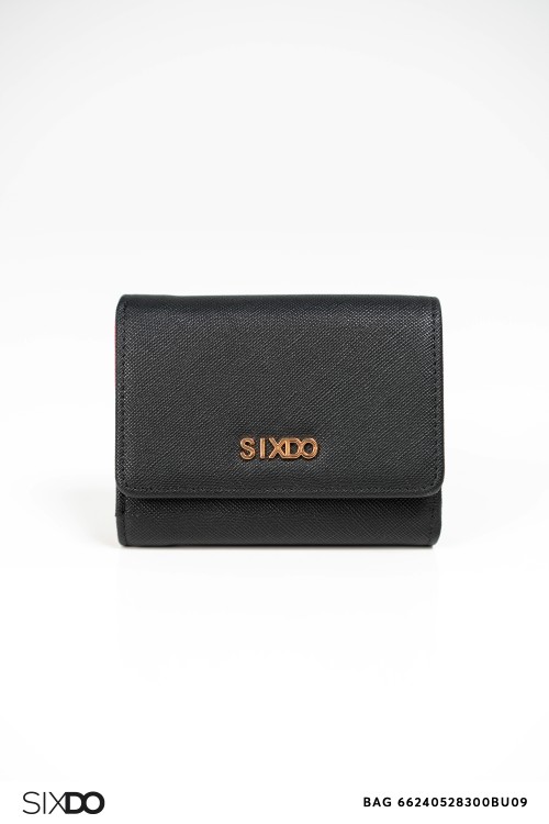 Sixdo Black & Pink Compact Wallet