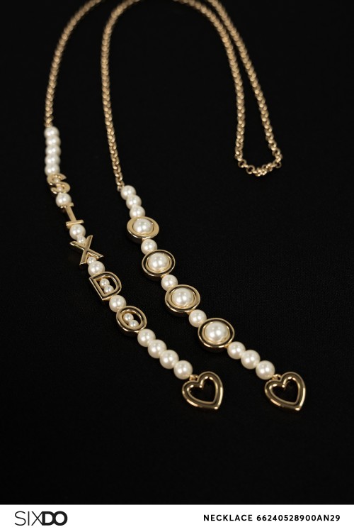 Sixdo Sixdo Mini Heart & Pearl Necklace