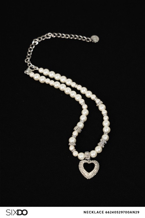 Sixdo Heart Pearl Necklace