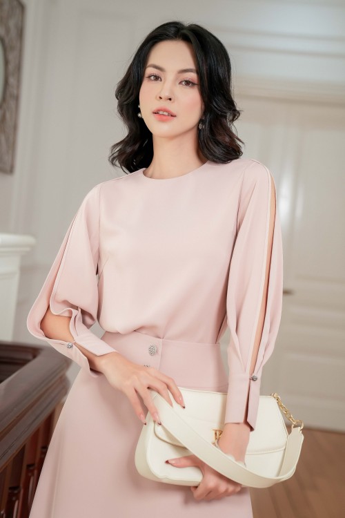 Light Pink Silk Blouse