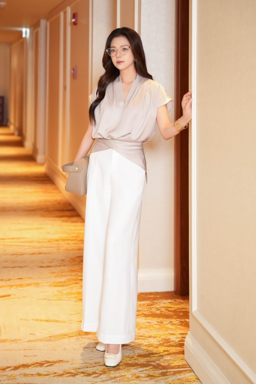 Light Grey Raw Flared Dress