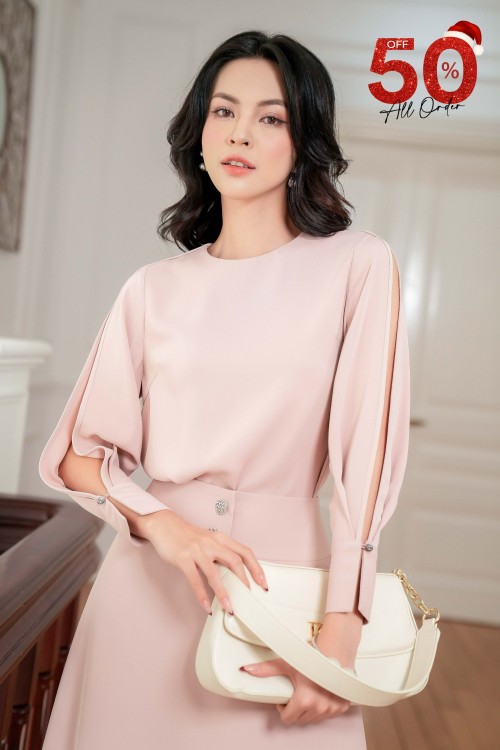 Light Pink Silk Blouse