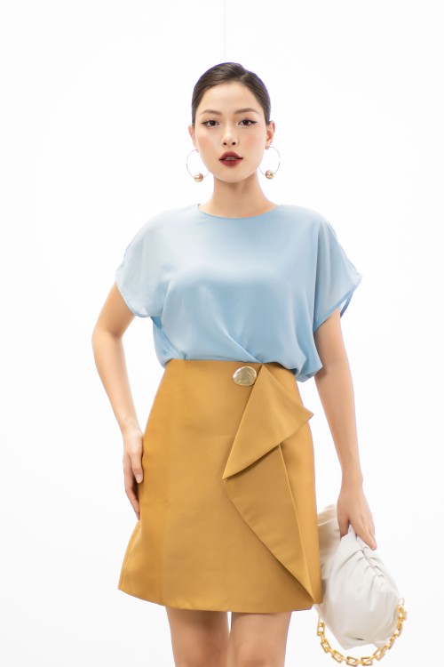 A-line Mini Taffeta Skirt