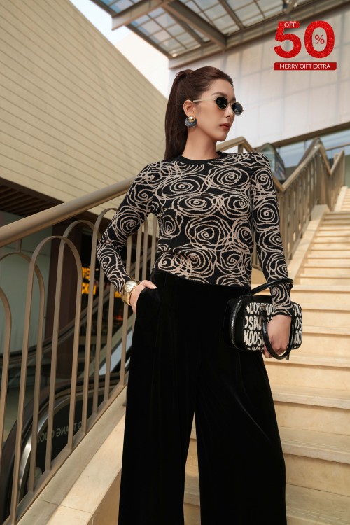 Black Knit Blouse