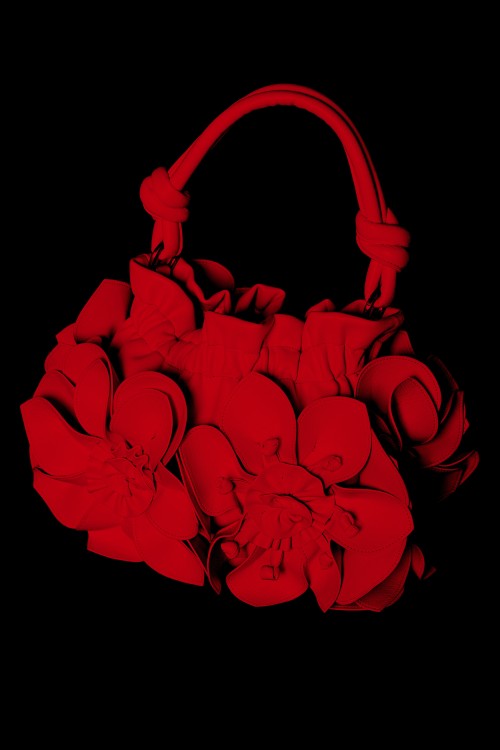 Red Flower Bomb Bag