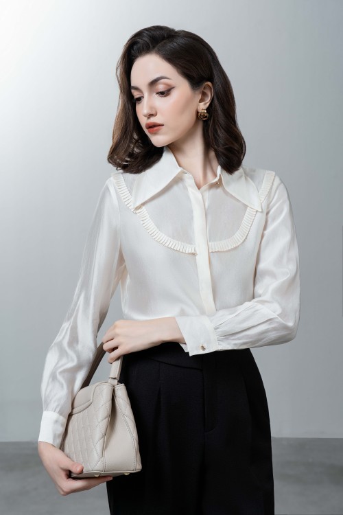 Off-White Long Sleeves Organza Shirt