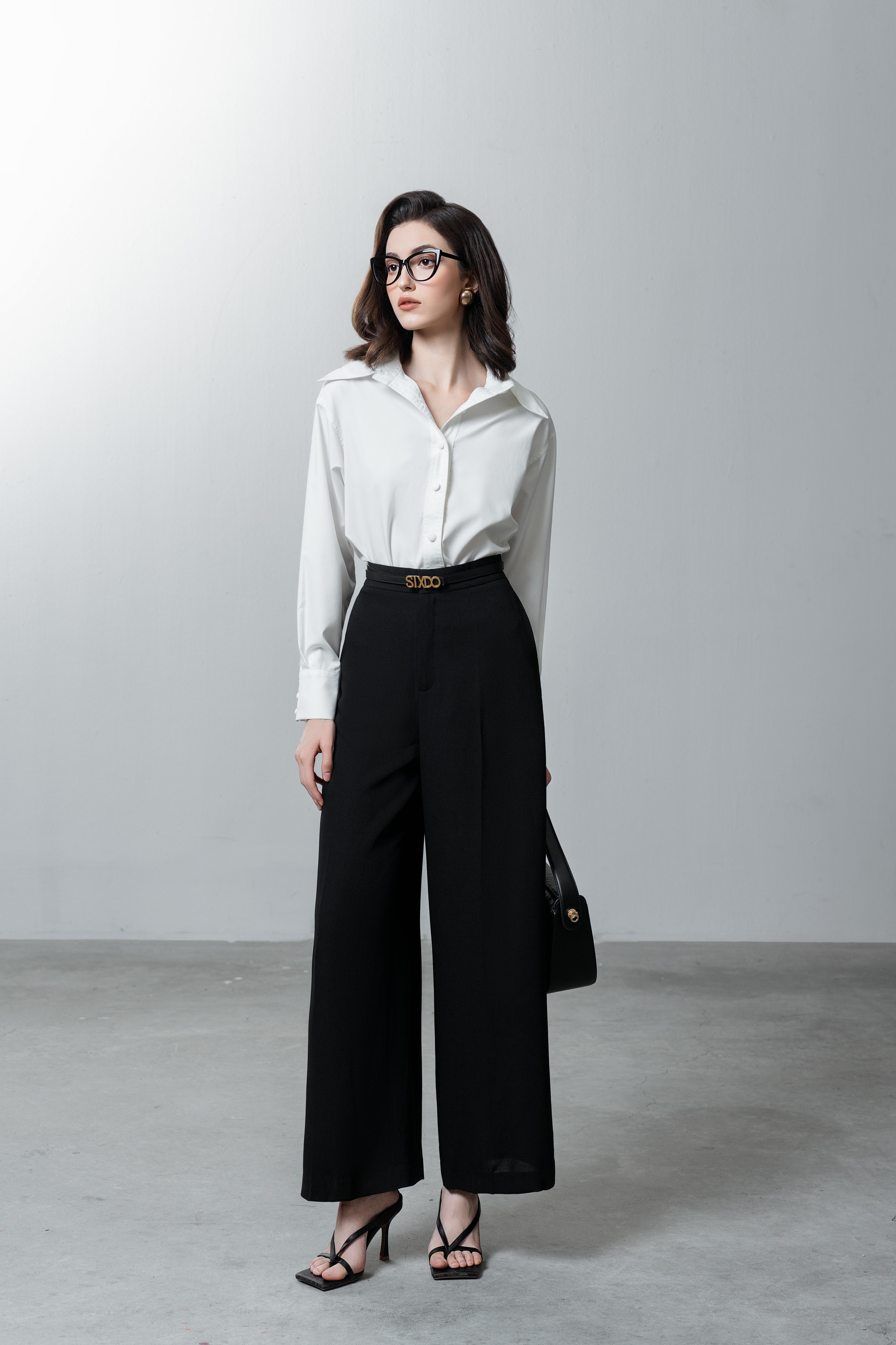 see see x insane Wide Pants Black（Chino Wide Pants Black （Black））