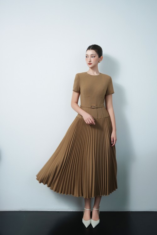 Brown Tuytsi Flared Dress