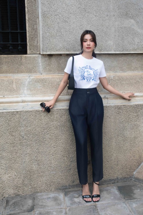 Dark Navy Denim Baggy Pants