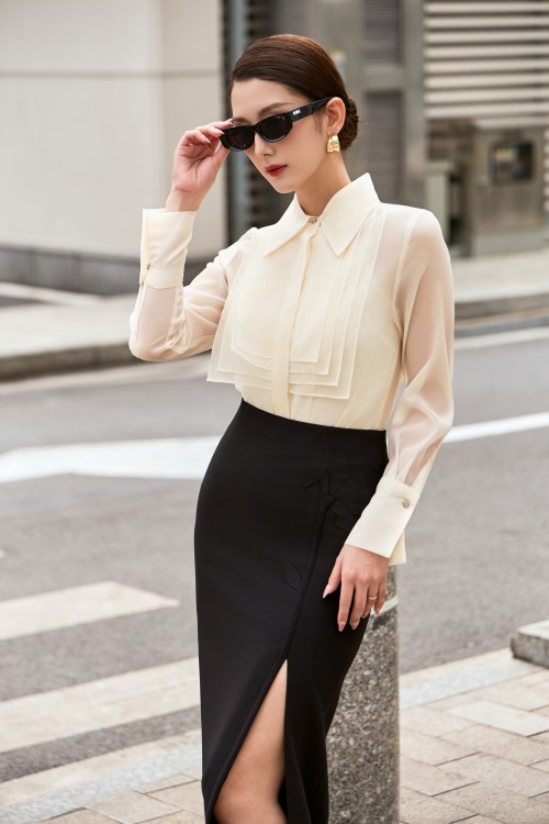 Cream Organza Shirt