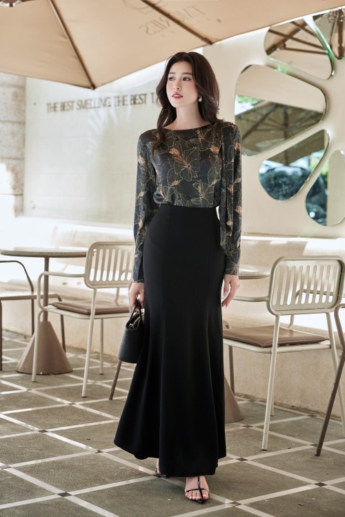 Black Woven Mermaid Skirt