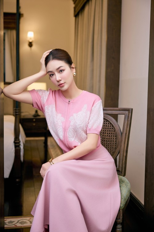 Pink Knit Blouse