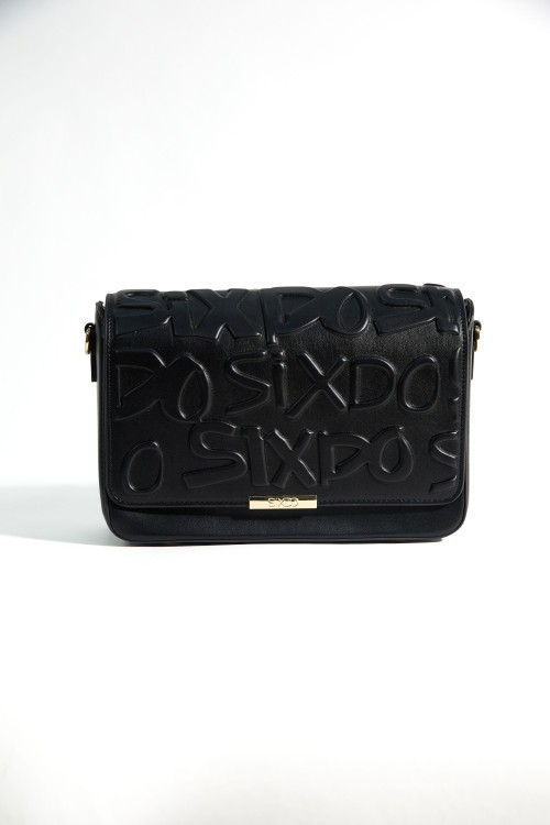 Sixdo Embossed Leather Rectangle Bag