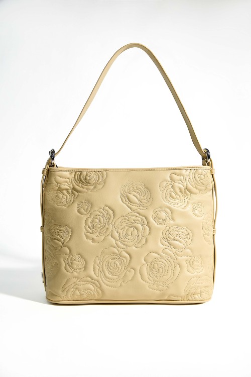 Rose Embossed Leather Bag