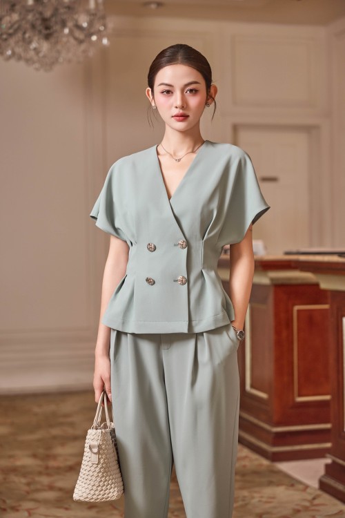 Mint Woven Vest