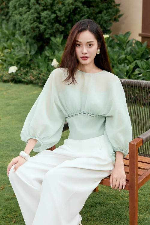 Light Mint Organza Blouse