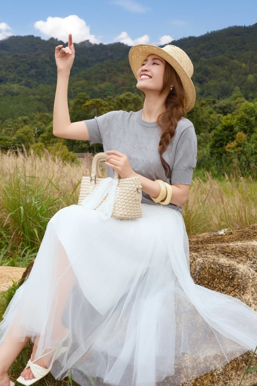 Light Gray Knit Blouse