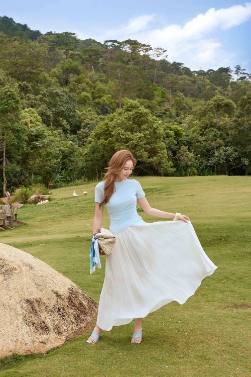 Light Blue Woven Blouse