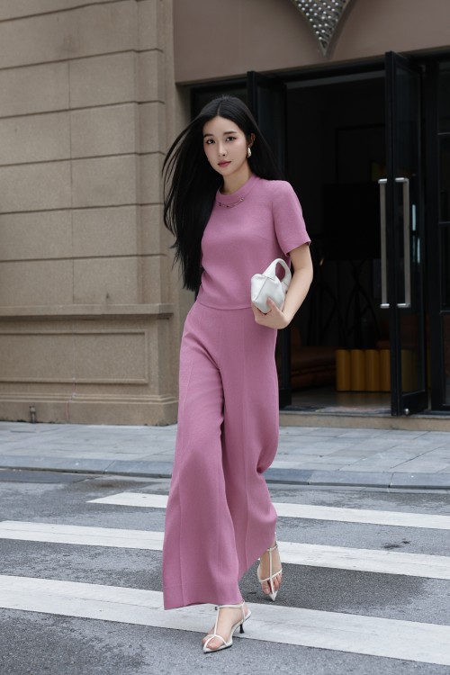 Pink Tendy Loose Pants