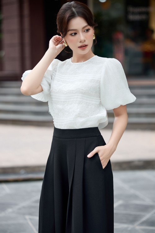 White Organza Blouse