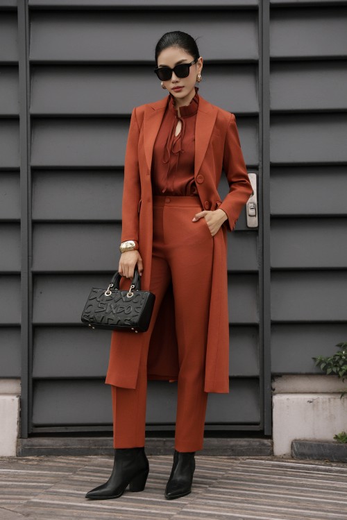 Brick Woven Baggy Pants