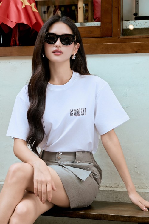 White Hanoi City Cotton Tshirt