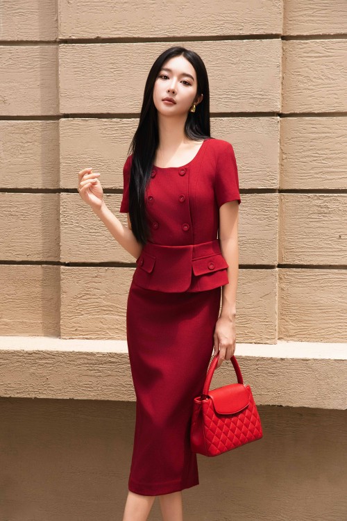 Woven Pencil Dress