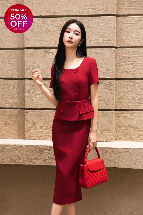 Woven Pencil Dress