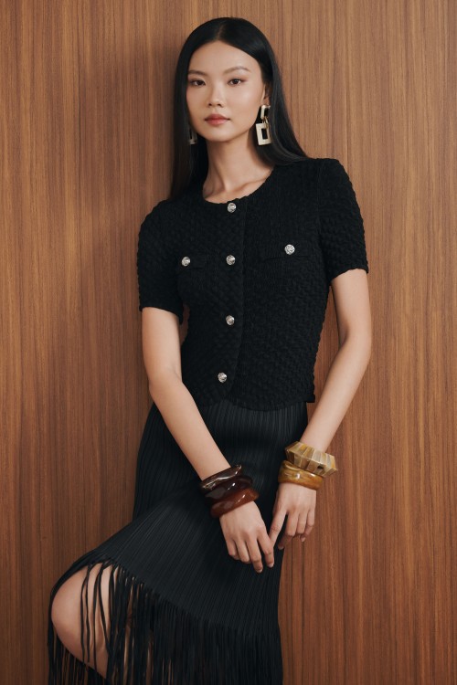 Black Woven Blouse